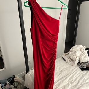 Red Floor Length Gown